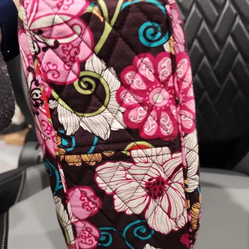 Vera Bradley Pink and Brown Floral Shoulder Bag - Picture 3 of 5